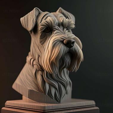 3D model Zwergschnauzer dog (STL)